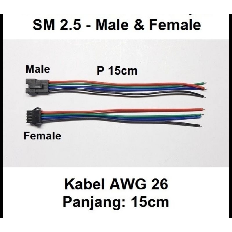 soket kabel 4pin sambungan kabel