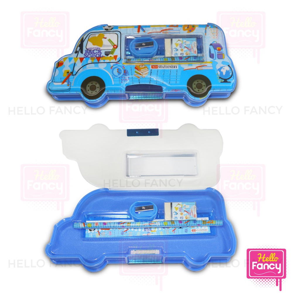 

Special Edition TEMPAT PENSIL ANAK SET BUS PENCIL CASE MAGNET KOTAK PENSIL XD9565B MDW