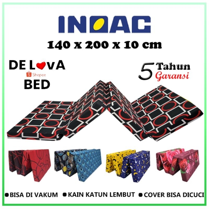 INOAC Kasur Busa Lipat Uk 140 x 200 x 10 cm Garansi 5 Tahun