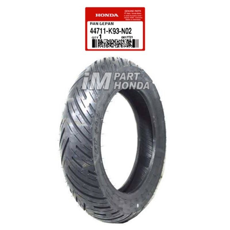 BAN LUAR DEPAN TUBELESS 100/90-12 SCOOPY ESP 2017 2018 2019 2020 2021 2022 2023 RING 12 K93 N02 ORIG