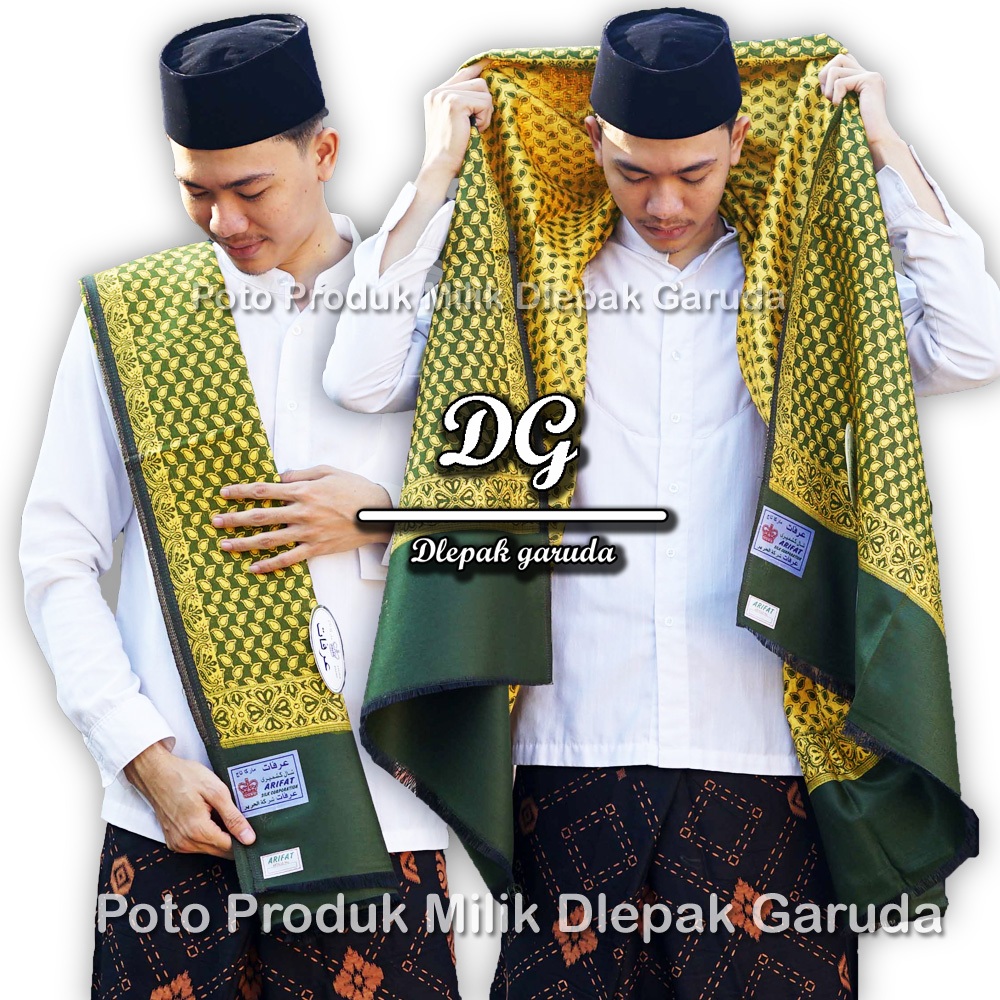 Sorban Kashmiri Arifat Made in India - Sorban Premium Arifat Hijau Tua