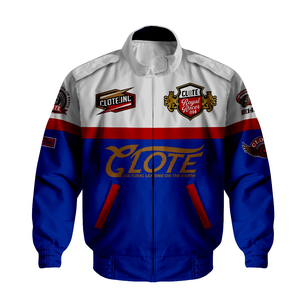 Clote Jacket Nascar Royal Racer Blue - White