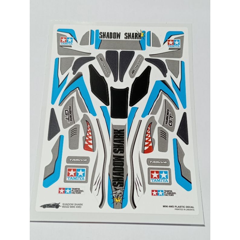 DECAL MINI 4WD SHADOW SHARK/STICKER TAMIYA SHADOW SHARK