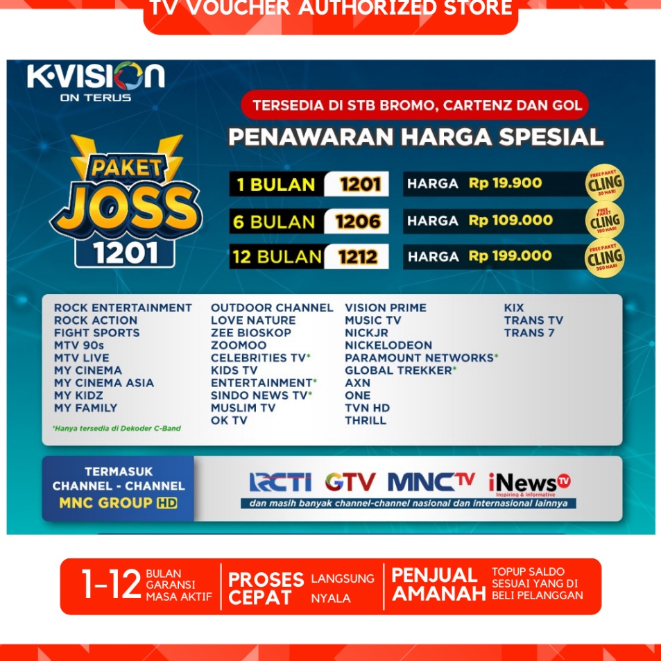 gW Paket JOSS K VISION 3 Hari18 Hari Paket Anak KVision