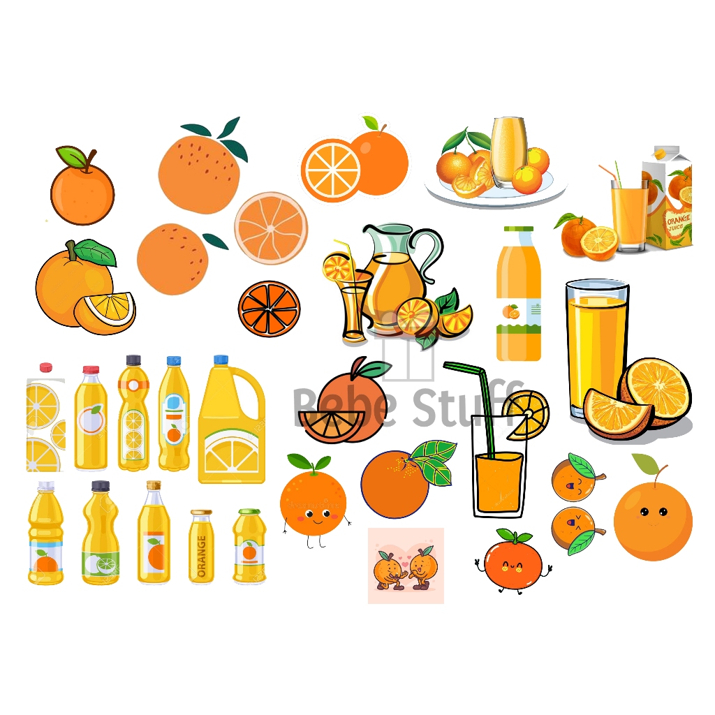 

Stiker Orange / Stiker Scrapbook / Stiker Journaling / Stiker Fruit / Stiker Buku / Stiker Lucu