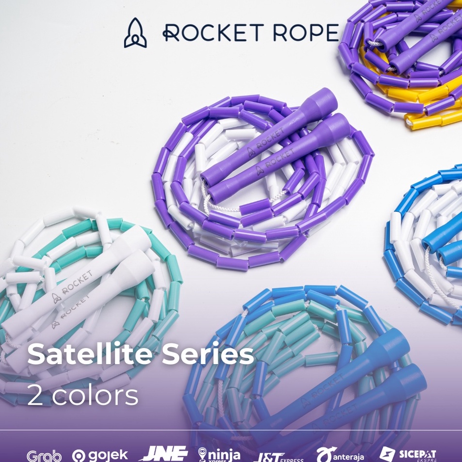 Klik dan Hemat ROCKET ROPE 2 Colors Beaded Jump Rope Satellite Series Short Handle Beads Jumprope Skipping Rope Lompat Tali Fitness Workout Skiping 2 Warna Warni Colour Olahraga