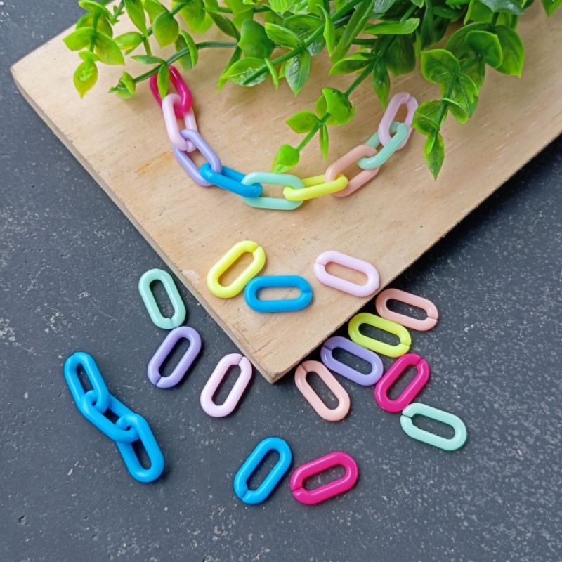 Rantai Plastik Warna Rantai Akrilik Warna Rantai Oval
