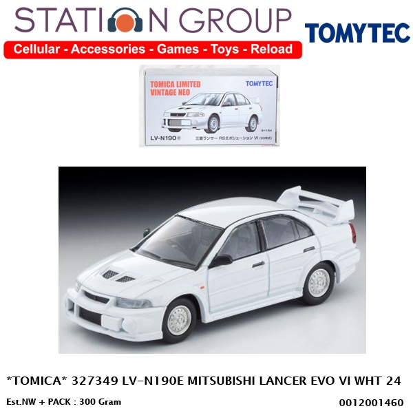 TOMICA 327349 LV-N190E MITSUBISHI LANCER EVO VI WHITE 24 - DIECAST