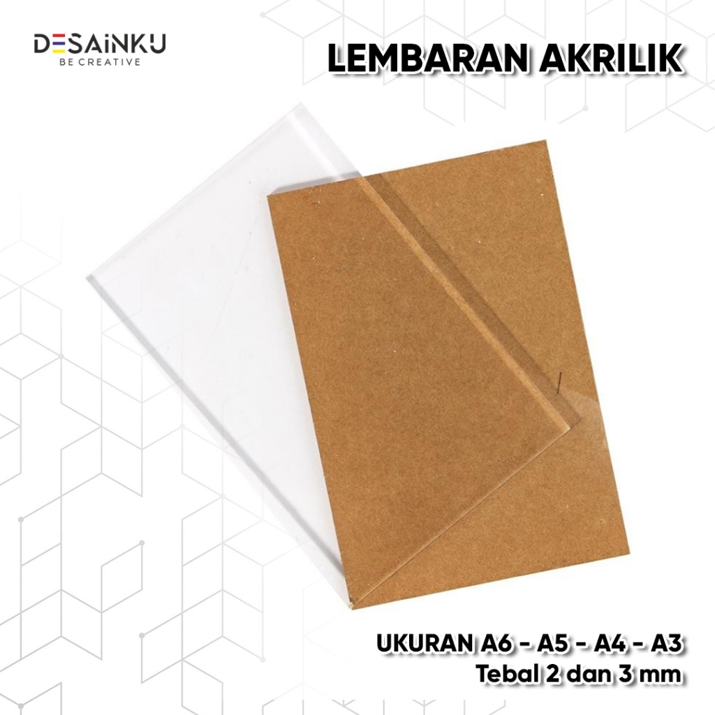 

Akrilik Bening 2 mm / Lembarang akrilik 2 mm / Ukuran A6, A5, A4, A3 / Ketebalan 2 mm