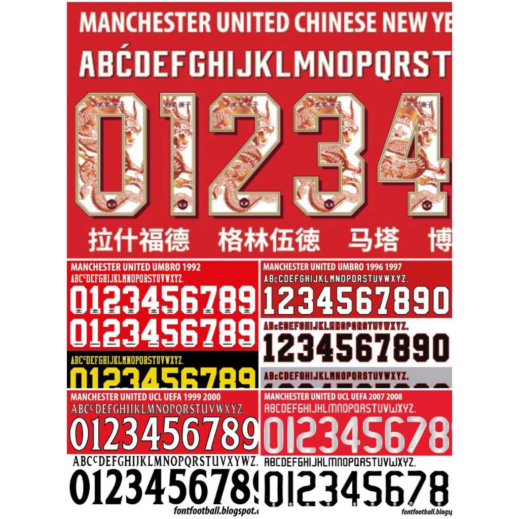 NAMESET MANCHESTER UNITED