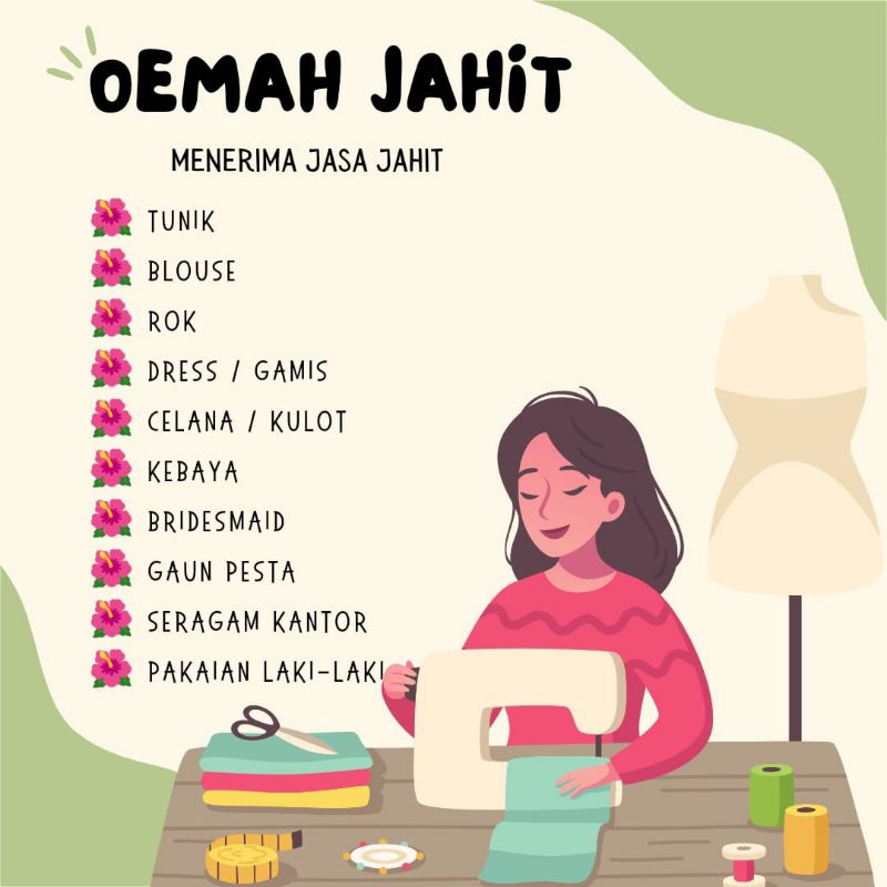 JASA JAHIT BAJU ONLINE SERAGAM KELUARGA KEMEJA SETELAN PRIA SETELAN WANITA GAUN PESTA KEBAYA MURAH