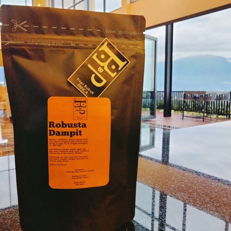 

Kopi Bubuk Robusta Dampit Premium 200 gram, Murni 100% Kopi