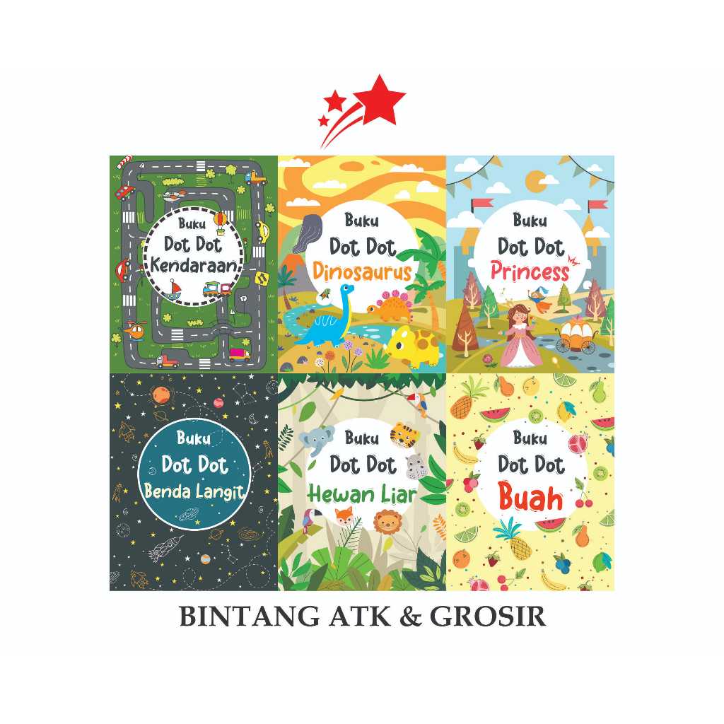 

Buku DOT-DOT Bintang // Buku Sambung titik-titik Bintang // 9 series