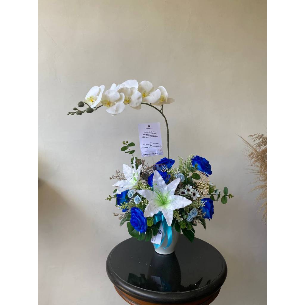 (kode 73) Bunga vas/ bunga artificial/ buket bunga plastik/ flower in vase/ kado pembukaan toko