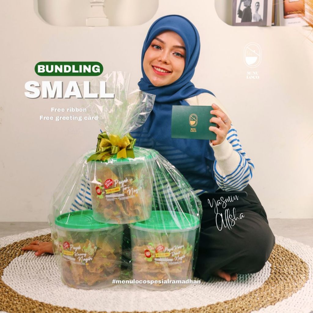 

Bundle S PARCEL RAMADHAN tong peyek kacang/teri/kecepe rawit nagih @menuloco.id