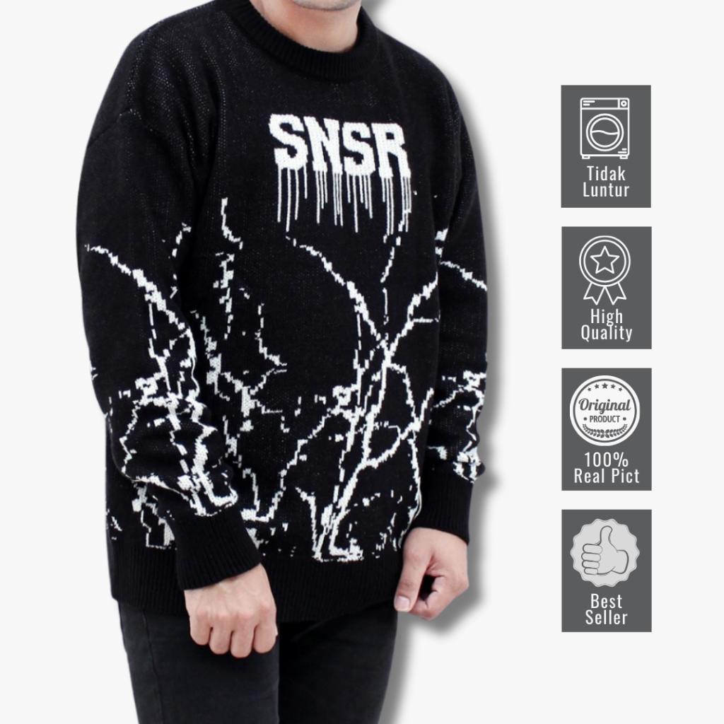 Crewneck Rajut Mantel Sweater Outdoor Pria/Wanita Unisex Bahan Lembut Hangat Tebal Berkualitas