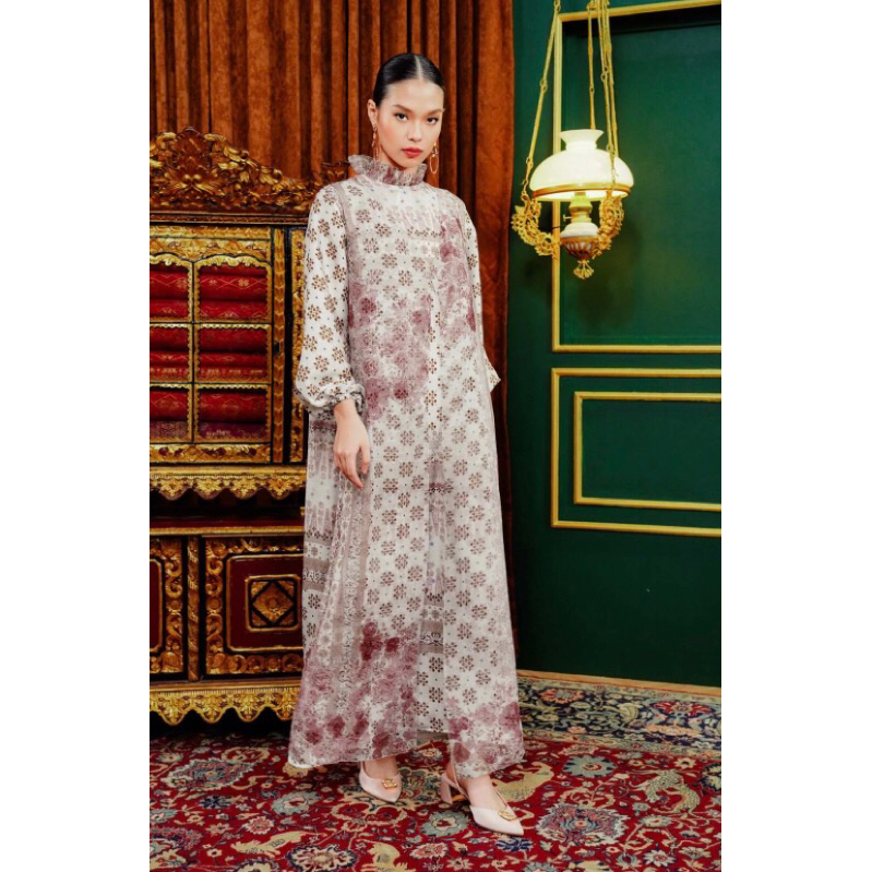 BENANG PELANGI TANGGAI LAYER DRESS (ROSEWATER) by BENANG JARUM X DIAN PELANGI