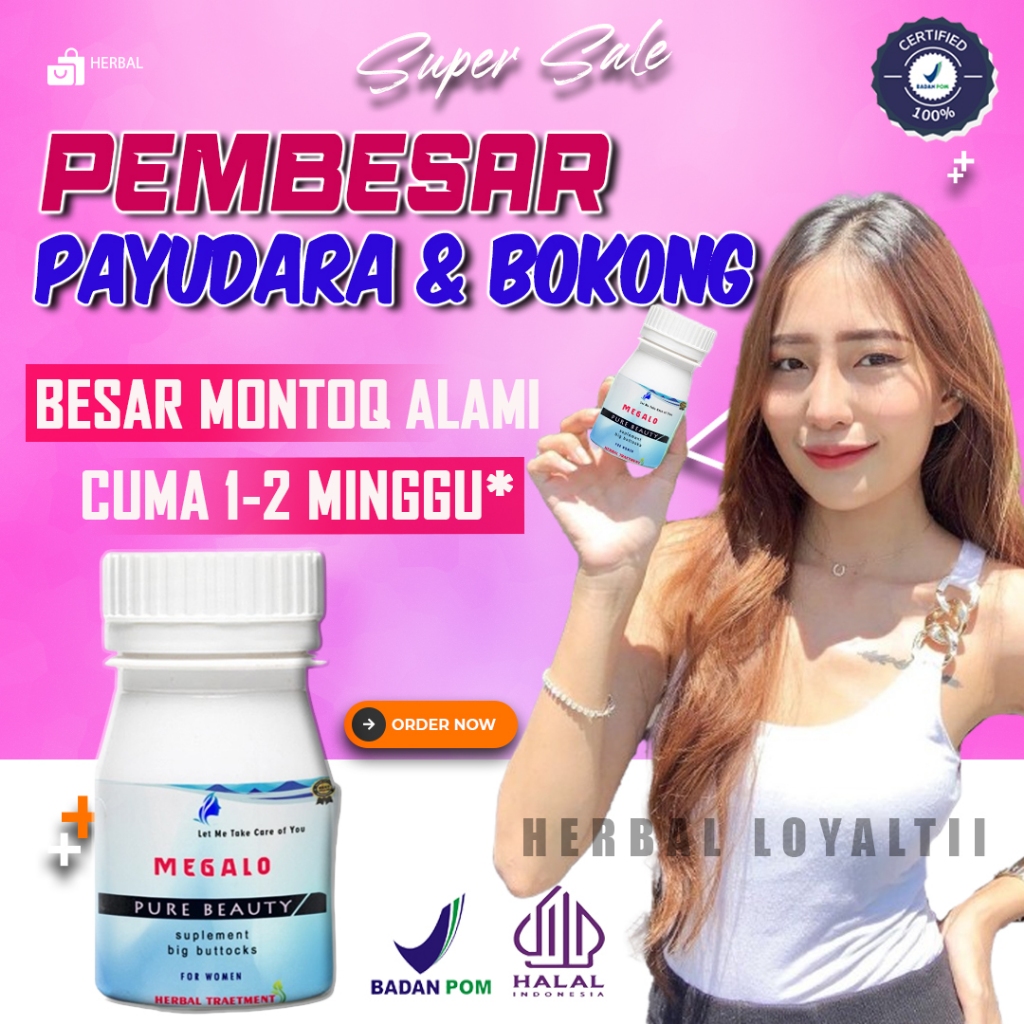 MONTOK 3X - Pembesar Payudara dan Bokong Ampuh Permanen Obat Pembesar Bokong Wanita Hormon Estrogen 