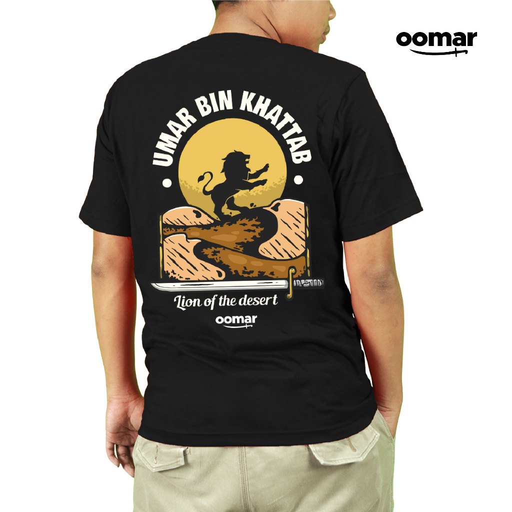 oomar Umar bin Khattab (Lion) -Tshirt / Kaos Dakwah