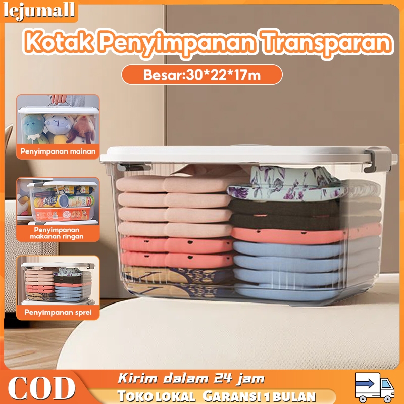 Lejumall Box Container Transparan Storage Box Kotak Penyimpanan Kontainer Box Plastik Organizer Box 