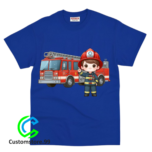 Baju Anak Kaos Anak Pemadam Kebakaran DAMKAR Terbaru Free Nama