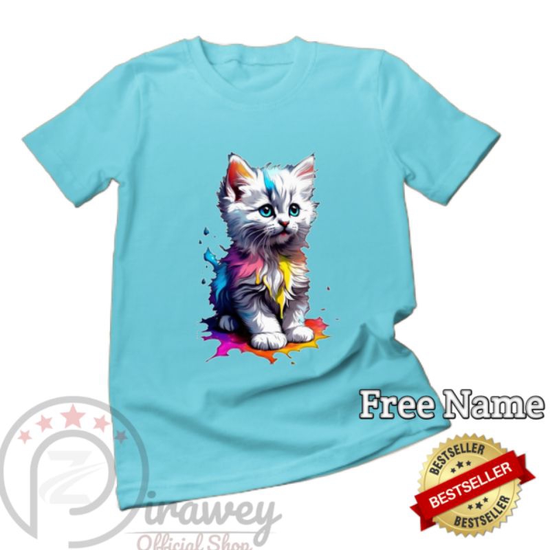 Kaos Anak Gambar kucing/Hewan peliharaan