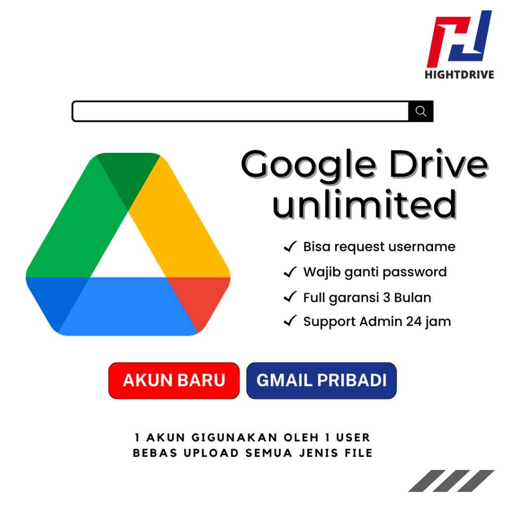 Google Drive Unlimited Storage Lifetime Bergaransi Resmi Gdrive