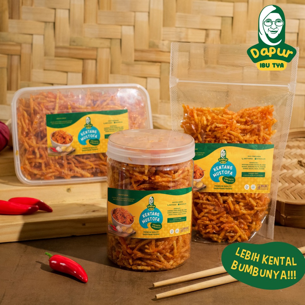 

IXQ589 88 Kentang Mustofa Dapur Ibu Tya Homemade Toples 8ml Pedas Manis