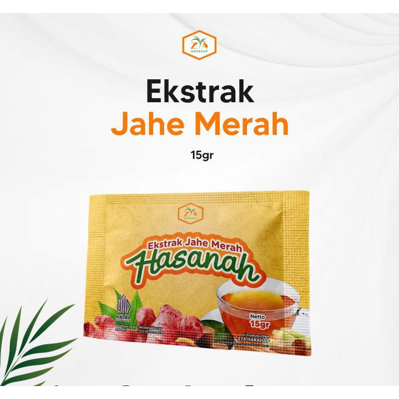 

Jahe merah Hasanah zyaharahap kemasan sachet 15gram