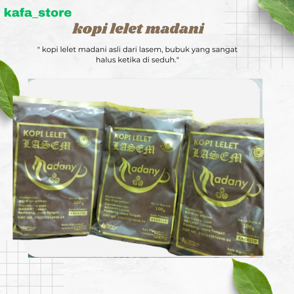 

kopi lelet 100 g asli lasem