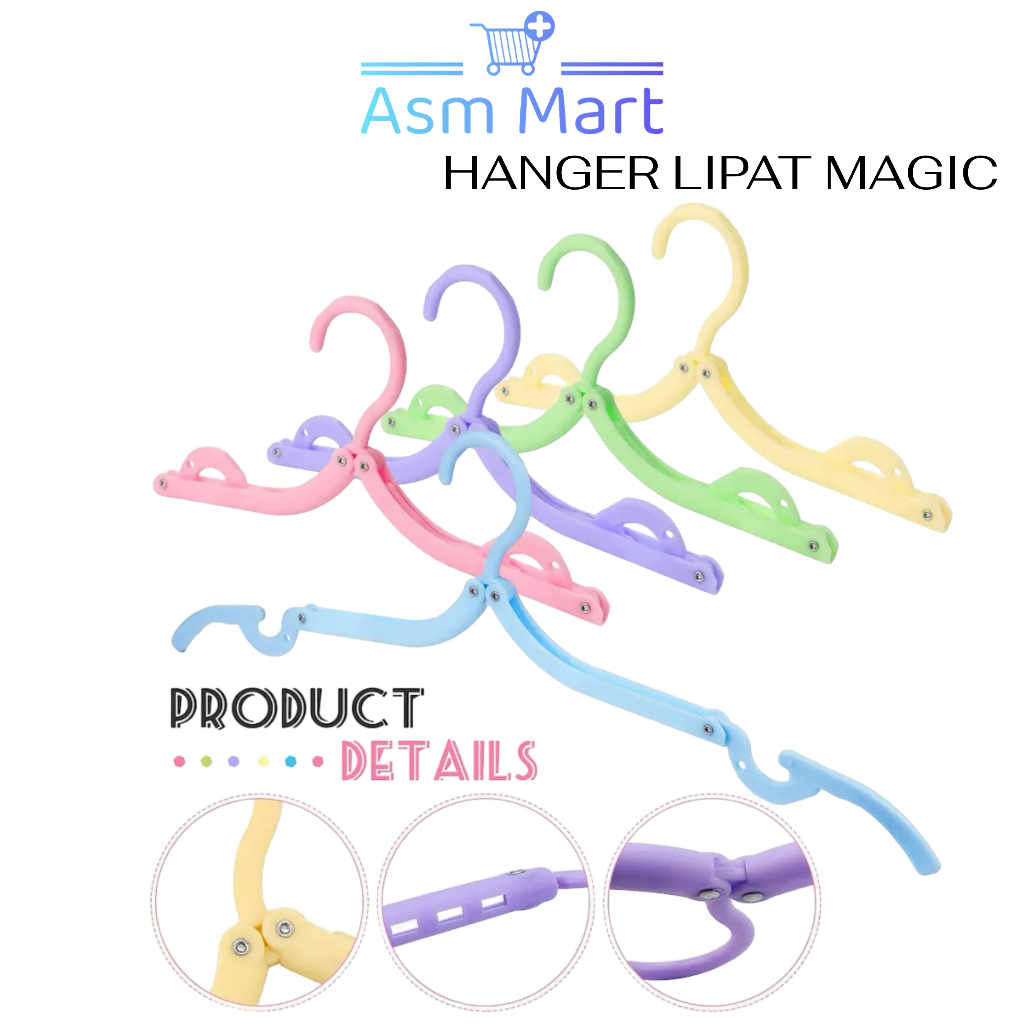 ASM HANGER BAJU LIPAT / HANGER BAJU MAGIC / MAGIC HANGER LIPAT / GANTUNGAN BAJU LIPAT / GANTUNGAN BA
