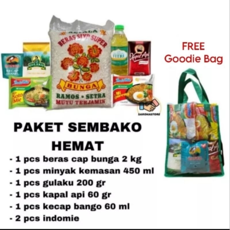 

Paket sembako hemat 100 pcs