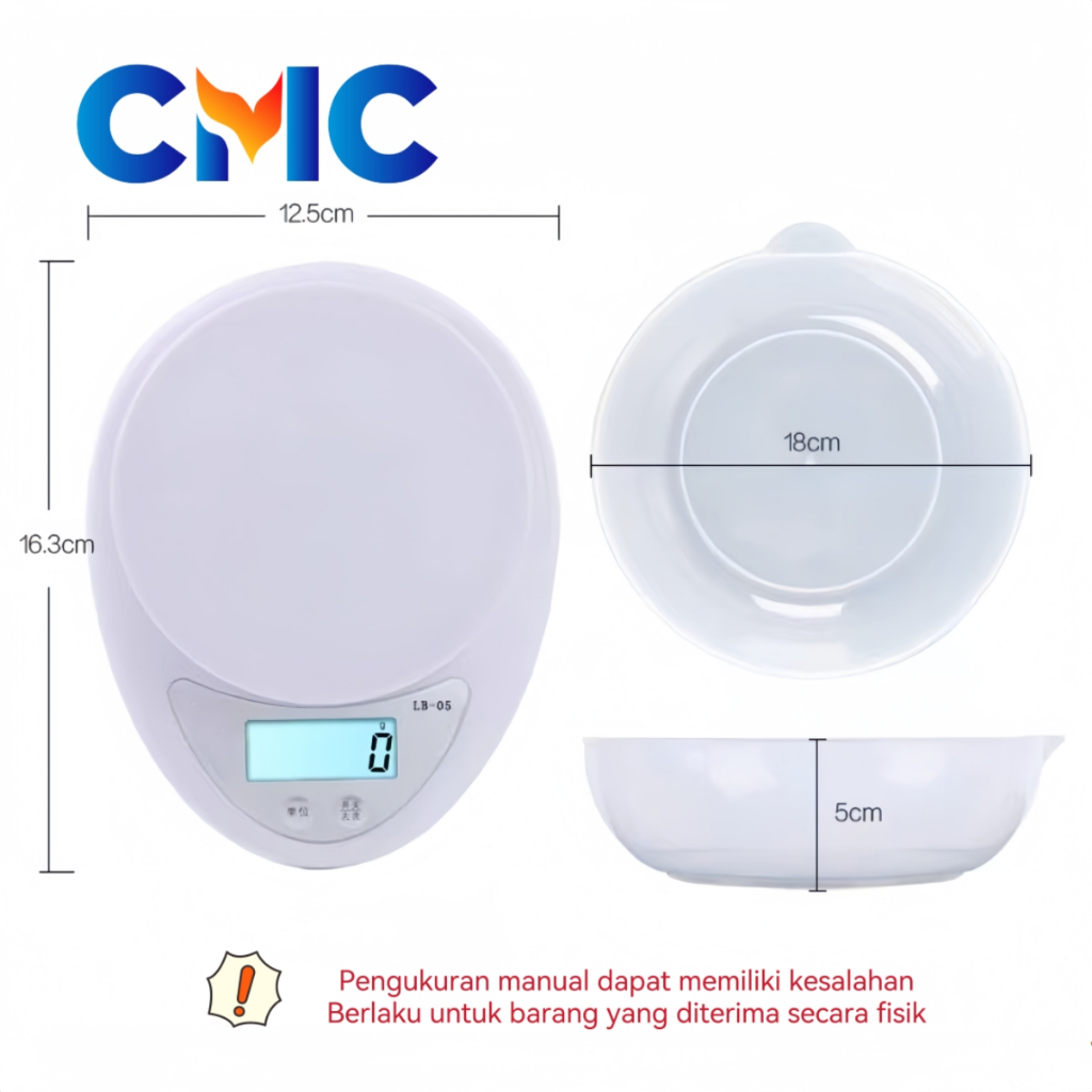Cmc[C-585]Timbangan Dapur Digital Mangkok / Timbangan Kue 5Kg
