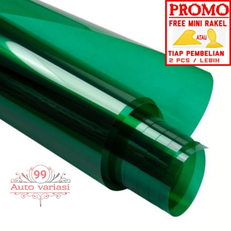 kaca film mobil warna hijau green anti gores anti silau tolak panas bahan tebal