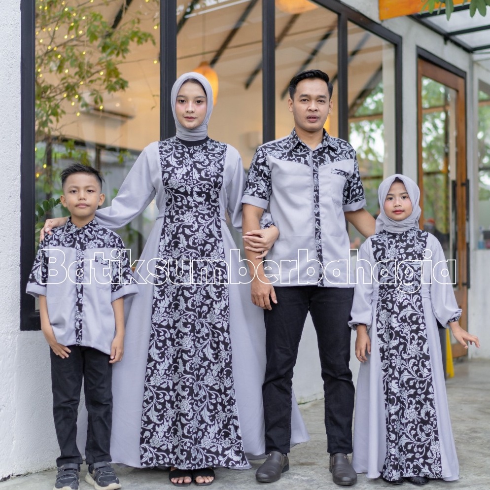 NEW Couple keluarga syari muslimah dress gamis couple baju couple pasangan gaun pesta muslimah batik
