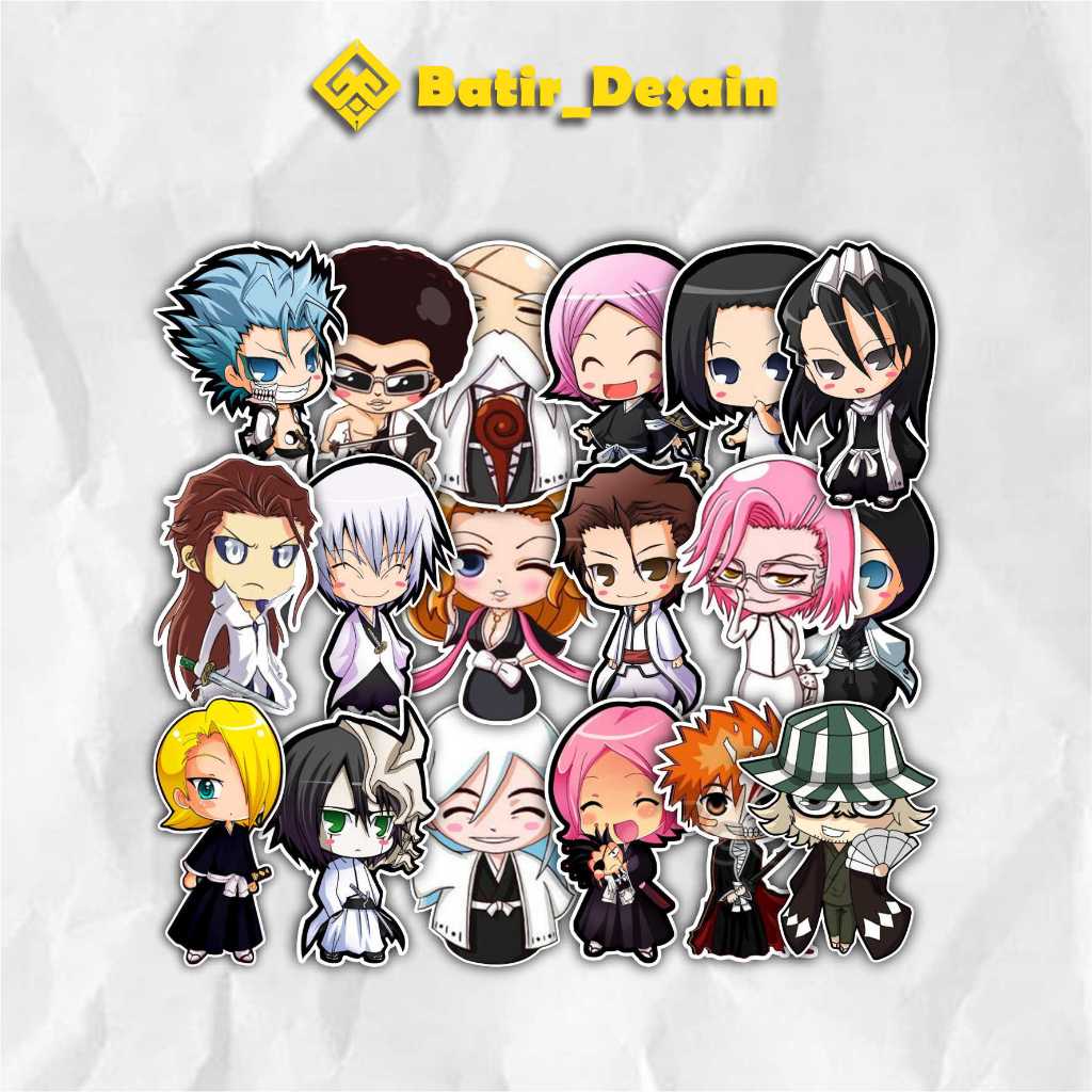 

TERMURAH TERBANYAK ISI 36PCS Stiker Bleach / Vinyl Waterproof Anti Air / Sticker Anime Helm Buku Journal Koper Motor