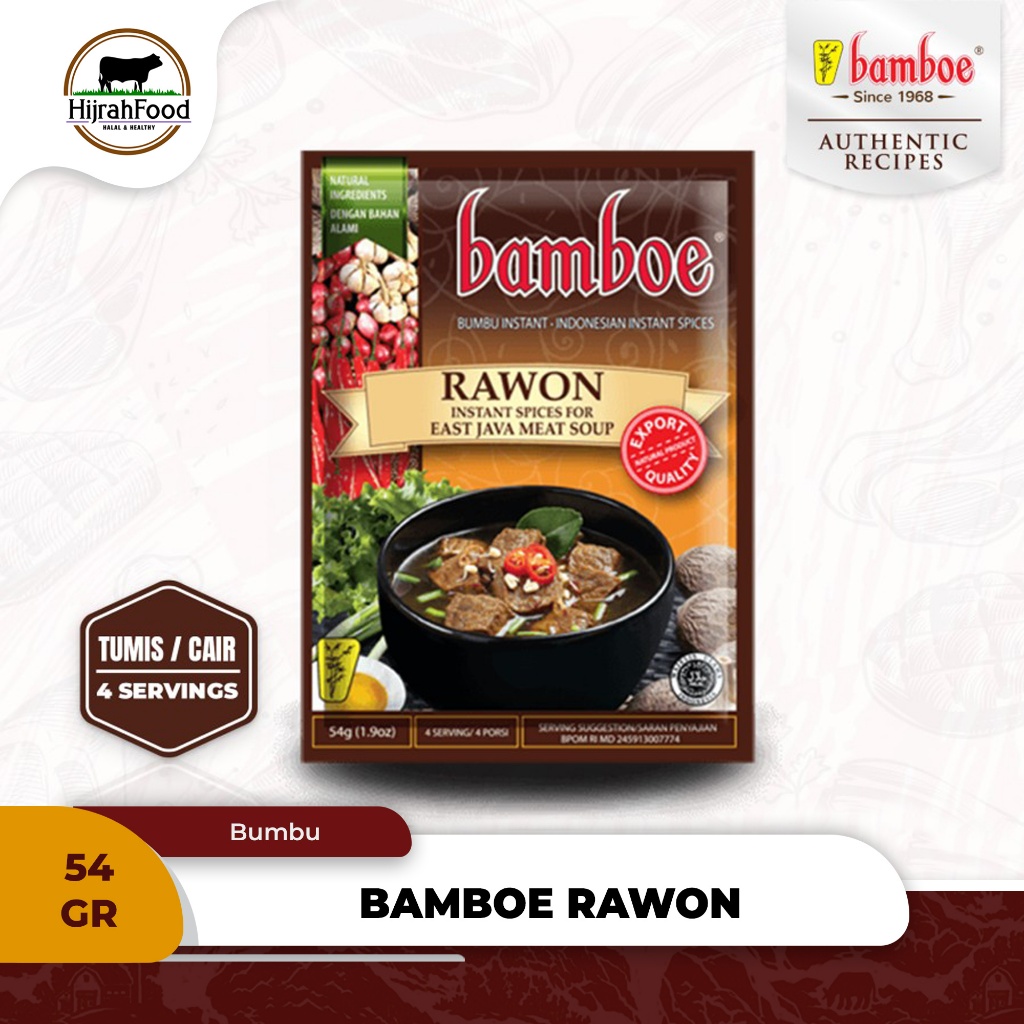 

Bamboe Bumbu Rawon Spices Mix for East Java Meat Soup 54gr