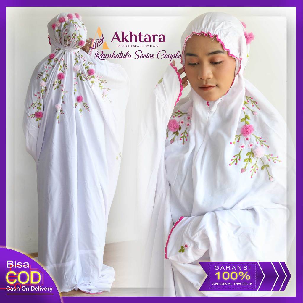 Mukena Terusan Jumbo Mukenah Terusan Bordir Timbul Mukena Lajuran Bordir Katun Rayon Adem Dewasa