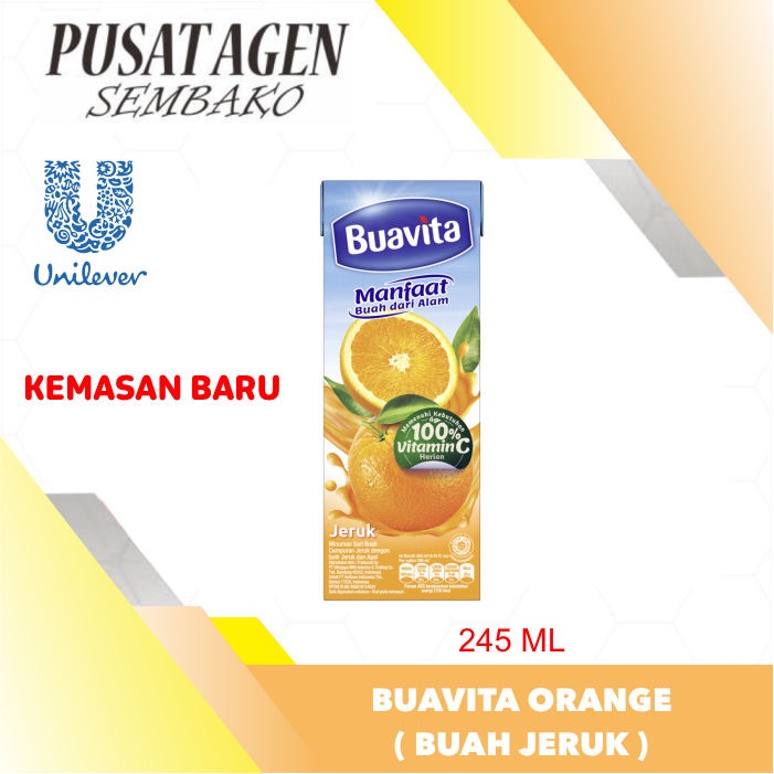 

BUAVITA JUICE ORANGE 245 ML JUS JERUK 245ML MINUMAN SARI BUAH