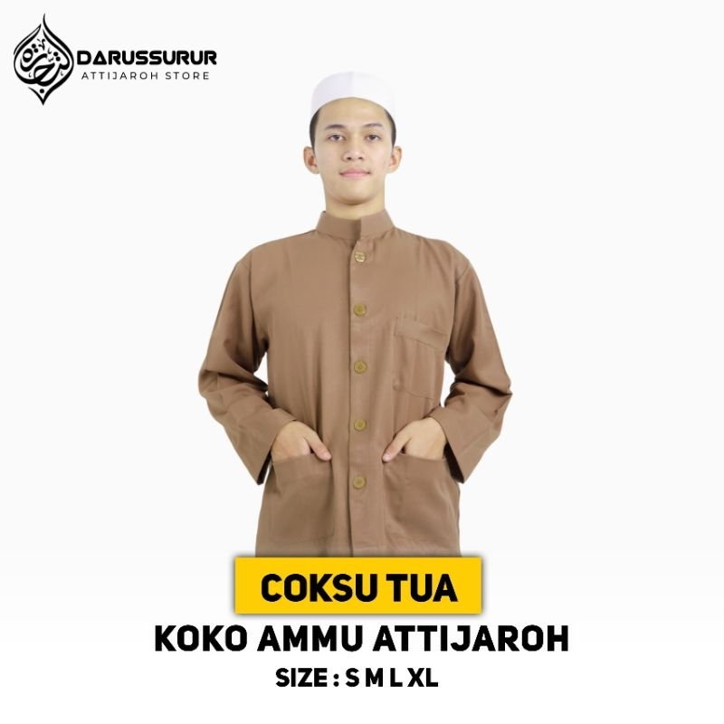 Baju Koko Ammu | Baju Koko Ammu Warna Coksu Tua | Baju Koko Haibah Ammu Attijaroh