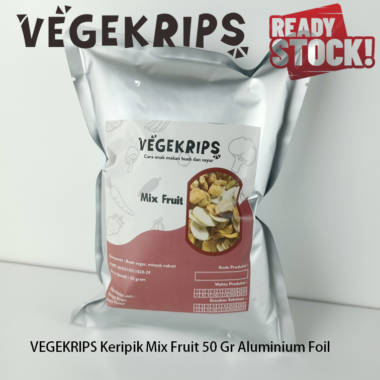 

VEGEKRIPS Keripik Mix Fruit 50 Gr Aluminium Foil