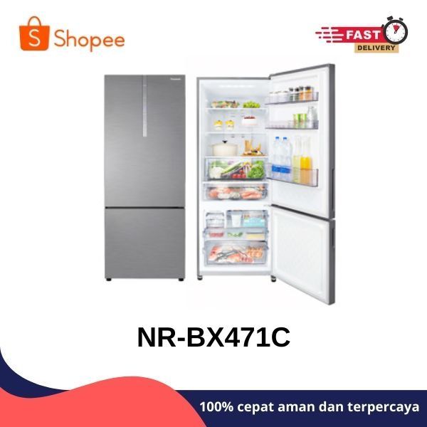 Kulkas 2 Pintu Panasonic 420 L Bottom Freezer NR-BX471C NRBX471C