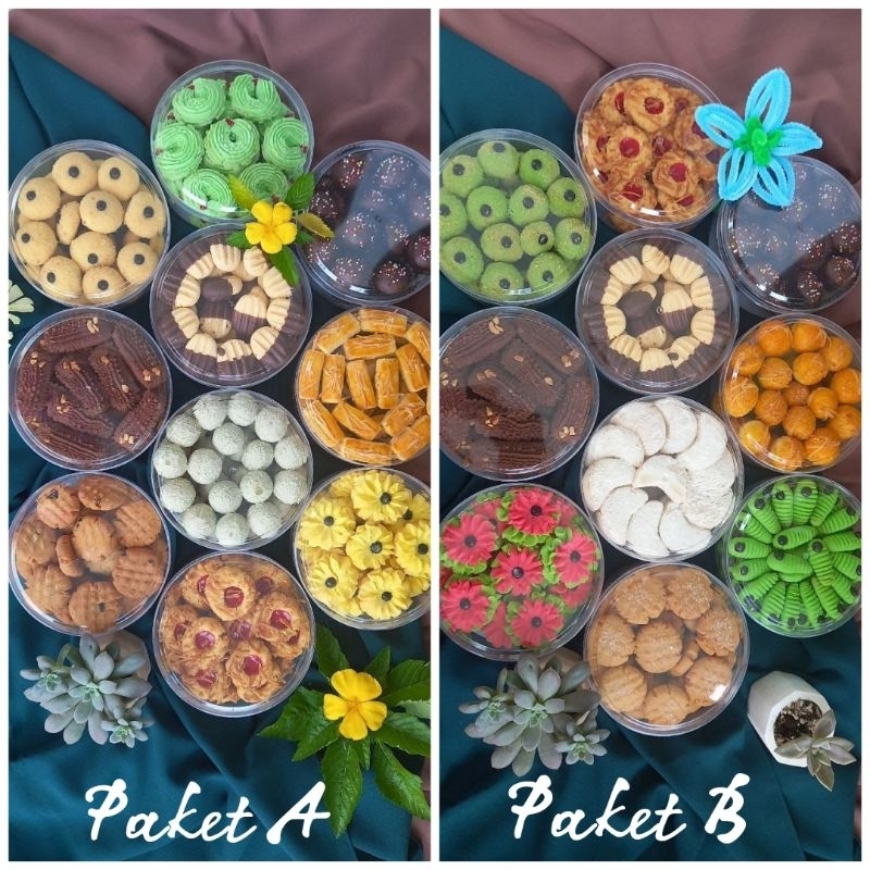 

Paket Kue Lebaran Idul Fitri Paket Hemat Kue Kering Hampers Isi 10 Toples 250gr