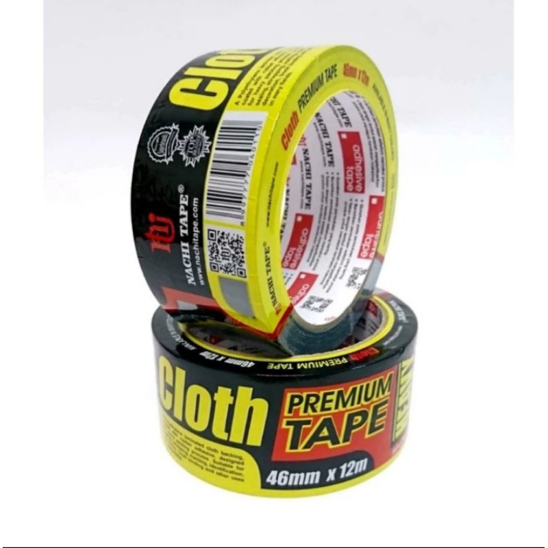 NACHI Cloth Tape Lakban Hitam 2 Inch / 46 mm 46mm x 12 meter