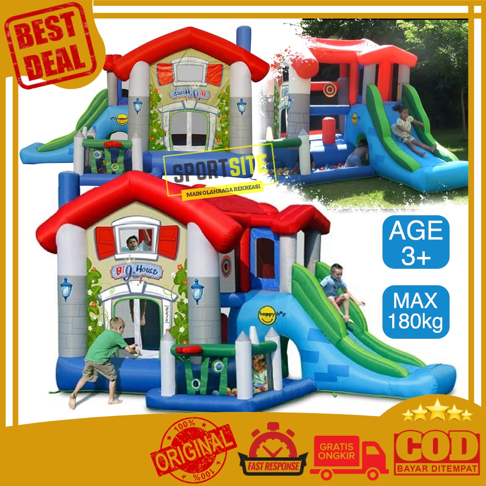 Happy Hop Balon The Big House Perosotan Playground Mainan Rumah Anak