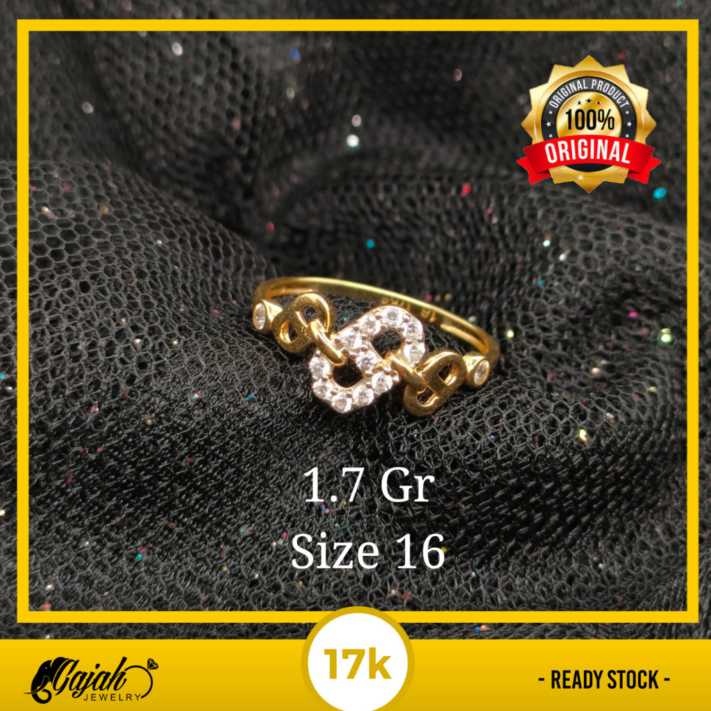 Cincin Emas 17K - Toko Emas Gajah Online - 1.7 Gr - 6365