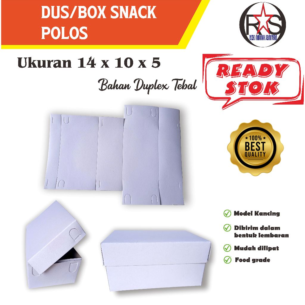 

Dus Snack / Box Snack / Kotak Snack Polos (Non Air Mineral)duplek350gsm