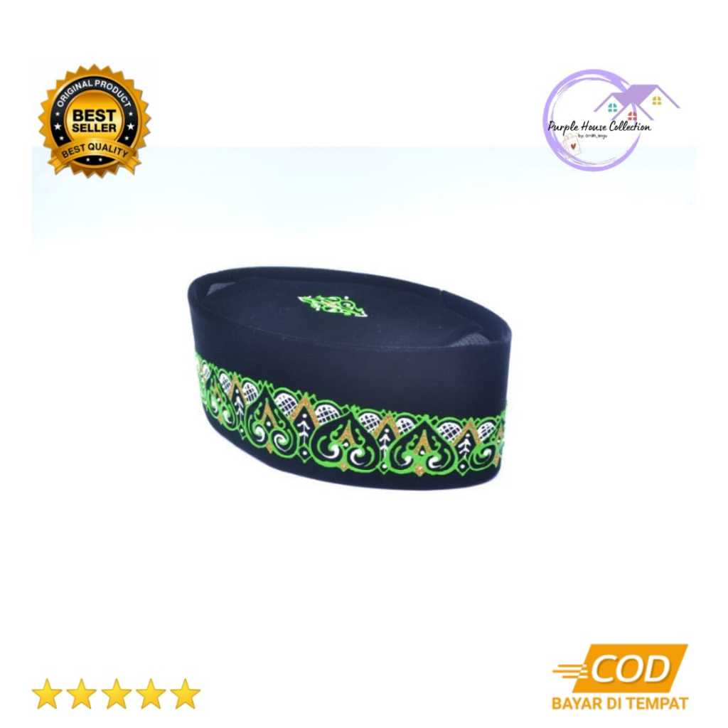 Peci Songkok Kopyah AC Lukis Motif Tribal Aceh Premum Original Best Quality