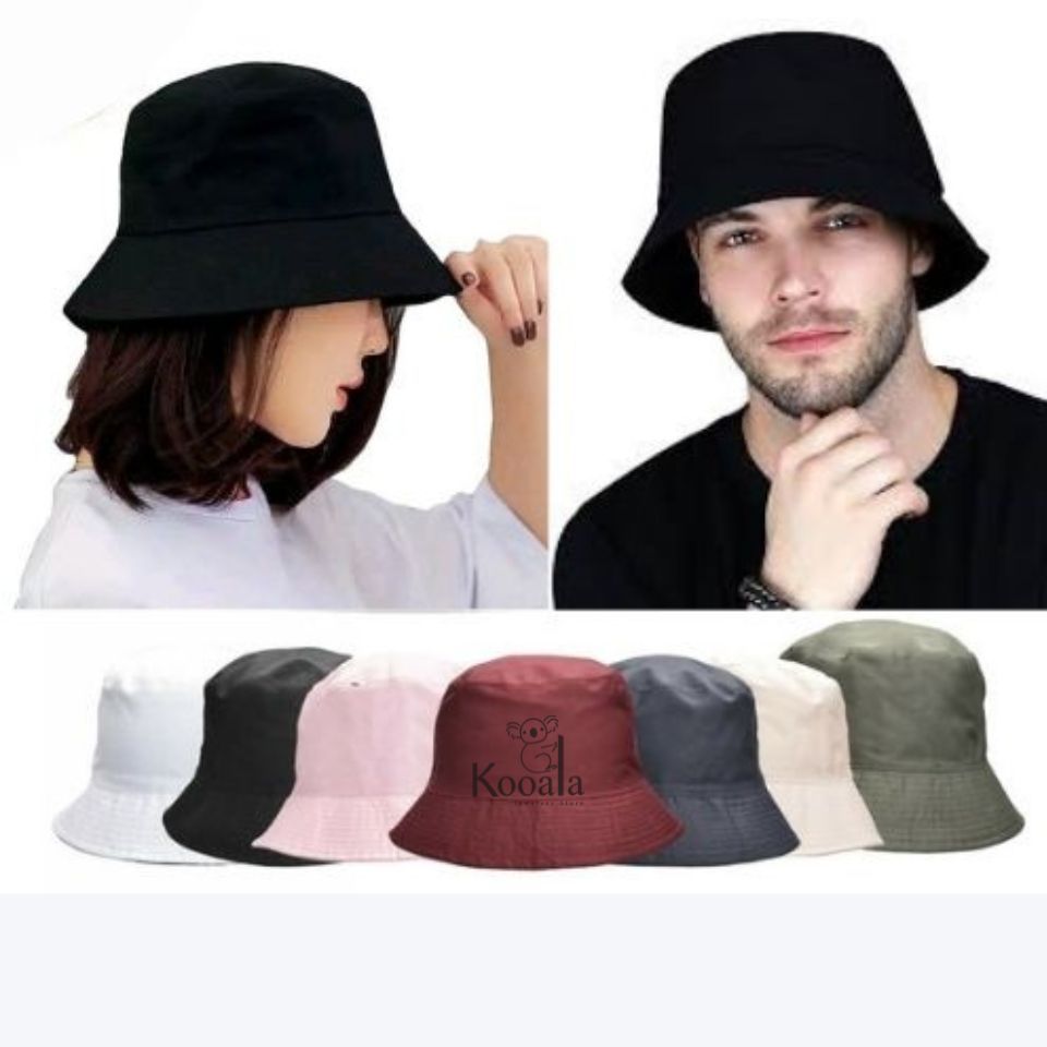 Topi Bucket Polos Bolak Balik Pria Wanita I Topi Polos Bucket Murah