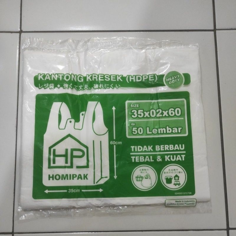 Kantong Kresek Putih 35x60 tebal 0,2 Homipak (50pcs)